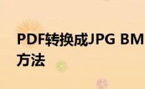 PDF转换成JPG BMP GIF NG TIF图片格式方法