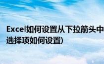 Excel如何设置从下拉箭头中选择数据-数据有效性(下拉箭头选择项如何设置)