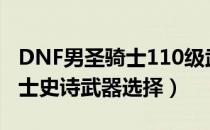 DNF男圣骑士110级武器选哪个（110男圣骑士史诗武器选择）