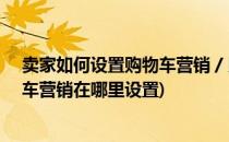 卖家如何设置购物车营销 / 购物车营销怎么设置(淘宝购物车营销在哪里设置)