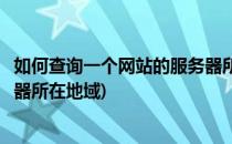 如何查询一个网站的服务器所在地(如何查询一个网站的服务器所在地域)