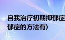 自我治疗初期抑郁症的方法(自我治疗初期抑郁症的方法有)