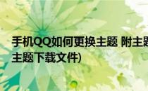 手机QQ如何更换主题 附主题下载(手机qq如何更换主题 附主题下载文件)