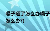 嗓子哑了怎么办嗓子沙哑怎么办(嗓子沙哑了怎么办?)