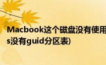 Macbook这个磁盘没有使用GUID分区表方案怎么办(macos没有guid分区表)