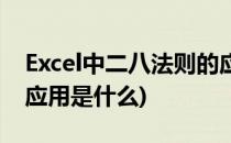 Excel中二八法则的应用(excel中二八法则的应用是什么)