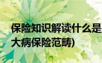 保险知识解读什么是大病医疗保险(医疗保险大病保险范畴)