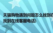 天猫购物遇到问题怎么找到在线客服(天猫购物遇到问题怎么找到在线客服电话)