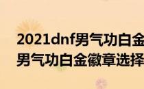 2021dnf男气功白金徽章选什么（2021dnf男气功白金徽章选择）