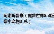 阿诺玛鲁斯（魔兽世界8.3版本新增了什么小宠物 8.3版本新增小宠物汇总）