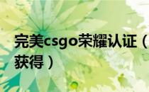 完美csgo荣耀认证（完美csgo荣耀认证怎么获得）