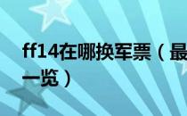 ff14在哪换军票（最终幻想14兑换军票方法一览）