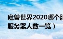 魔兽世界2020哪个服务器人多（wow2020服务器人数一览）