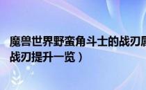 魔兽世界野蛮角斗士的战刃属性（wow怀旧服野蛮角斗士的战刃提升一览）