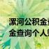 漯河公积金查询个人账户查询系统 漯河公积金查询个人账户