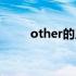 other的用法总结（other的用法）