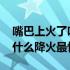 嘴巴上火了吃什么降火最快呢 嘴巴上火了吃什么降火最快