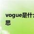 vogue是什么意思中文翻译 vogue是什么意思