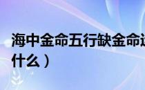 海中金命五行缺金命运如何（海中金命的人缺什么）