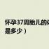 怀孕37周胎儿的体重标准是多少（37周胎儿体重的正常范围是多少）