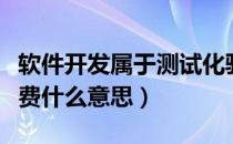 软件开发属于测试化验加工费（测试化验加工费什么意思）