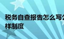 税务自查报告怎么写公司租赁场地所属于什么样制度