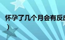 怀孕了几个月会有反应（怀孕几个月会有反应）