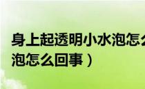 身上起透明小水泡怎么回事（身上起透明小水泡怎么回事）