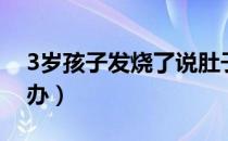 3岁孩子发烧了说肚子痛（3岁孩子发烧怎么办）