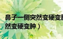 鼻子一侧突然变硬变肿怎么回事（鼻子一侧突然变硬变肿）