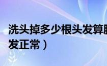 洗头掉多少根头发算脱发（每次洗头掉多少头发正常）