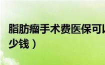 脂肪瘤手术费医保可以报销吗（脂肪瘤手术多少钱）