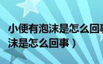 小便有泡沫是怎么回事尿常规正常（小便有泡沫是怎么回事）