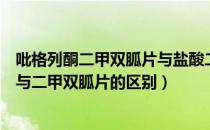 吡格列酮二甲双胍片与盐酸二甲双胍区别（盐酸吡格列酮片与二甲双胍片的区别）