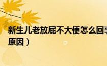 新生儿老放屁不大便怎么回事（新生儿不排便只放屁是什么原因）