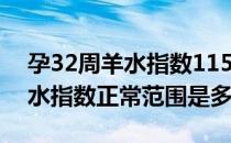 孕32周羊水指数115mm正常吗（孕32周羊水指数正常范围是多少）