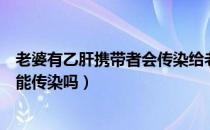 老婆有乙肝携带者会传染给老公吗（老公是乙肝病毒携带者能传染吗）