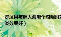 罗汉果与胖大海哪个对咽炎好（罗汉果和胖大海哪个对咽喉炎效果好）