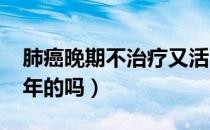 肺癌晚期不治疗又活10年（肺癌三期有活10年的吗）