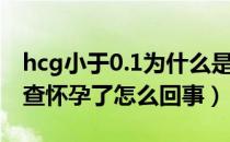 hcg小于0.1为什么是怀孕了（hcg小于0.1复查怀孕了怎么回事）