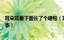 耳朵耳垂下面长了个硬包（耳朵耳垂里面长了个硬包怎么回事）