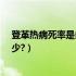 登革热病死率是多少（登革热患了多久会死人?死亡率是多少?）