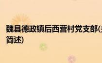 魏县德政镇后西营村党支部(关于魏县德政镇后西营村党支部简述)