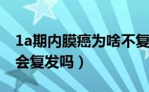 1a期内膜癌为啥不复发（内膜癌1A期一般不会复发吗）