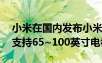 小米在国内发布小米电视手机支架360°移动支持65~100英寸电视