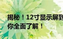 揭秘！12寸显示屏到底有多大？一篇文章带你全面了解！