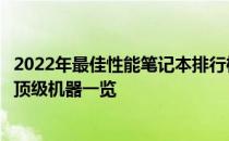 2022年最佳性能笔记本排行榜：打造高效办公与娱乐体验的顶级机器一览