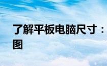 了解平板电脑尺寸：10寸平板电脑尺寸参照图