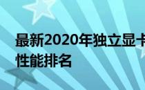 最新2020年独立显卡天梯图，轻松了解显卡性能排名